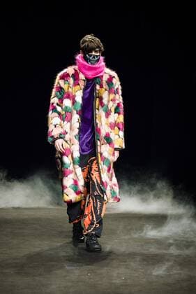 February 1, 2017 - Barcelona, Catalonia, Spain - A model walks the runway at the Krizia Robustella fashion show presenting the new Jolly Death Crew collection during 080 Barcelona Fashion Week Barcelona Spain - ZUMAo105 20170201_zap_o105_109 Copyright: xMatthiasxOesterlex