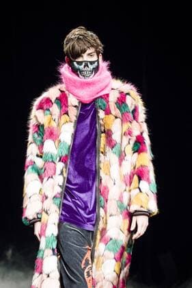 February 1, 2017 - Barcelona, Catalonia, Spain - A model walks the runway at the Krizia Robustella fashion show presenting the new Jolly Death Crew collection during 080 Barcelona Fashion Week Barcelona Spain - ZUMAo105 20170201_zap_o105_110 Copyright: xMatthiasxOesterlex