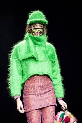 February 1, 2017 - Barcelona, Catalonia, Spain - A model walks the runway at the Krizia Robustella fashion show presenting the new Jolly Death Crew collection during 080 Barcelona Fashion Week Barcelona Spain - ZUMAo105 20170201_zap_o105_101 Copyright: xMatthiasxOesterlex