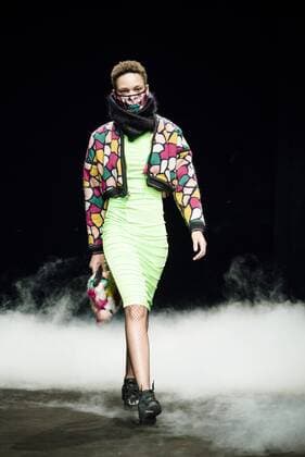 February 1, 2017 - Barcelona, Catalonia, Spain - A model walks the runway at the Krizia Robustella fashion show presenting the new Jolly Death Crew collection during 080 Barcelona Fashion Week Barcelona Spain - ZUMAo105 20170201_zap_o105_106 Copyright: xMatthiasxOesterlex