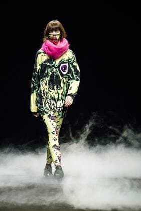 February 1, 2017 - Barcelona, Catalonia, Spain - A model walks the runway at the Krizia Robustella fashion show presenting the new Jolly Death Crew collection during 080 Barcelona Fashion Week Barcelona Spain - ZUMAo105 20170201_zap_o105_107 Copyright: xMatthiasxOesterlex