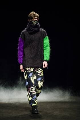 February 1, 2017 - Barcelona, Catalonia, Spain - A model walks the runway at the Krizia Robustella fashion show presenting the new Jolly Death Crew collection during 080 Barcelona Fashion Week Barcelona Spain - ZUMAo105 20170201_zap_o105_113 Copyright: xMatthiasxOesterlex