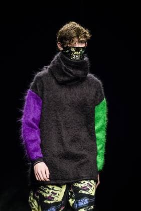 February 1, 2017 - Barcelona, Catalonia, Spain - A model walks the runway at the Krizia Robustella fashion show presenting the new Jolly Death Crew collection during 080 Barcelona Fashion Week Barcelona Spain - ZUMAo105 20170201_zap_o105_114 Copyright: xMatthiasxOesterlex