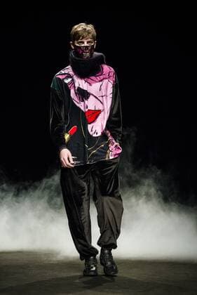 February 1, 2017 - Barcelona, Catalonia, Spain - A model walks the runway at the Krizia Robustella fashion show presenting the new Jolly Death Crew collection during 080 Barcelona Fashion Week Barcelona Spain - ZUMAo105 20170201_zap_o105_119 Copyright: xMatthiasxOesterlex