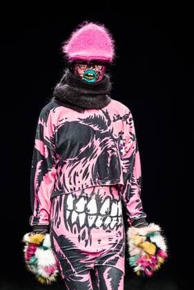February 1, 2017 - Barcelona, Catalonia, Spain - A model walks the runway at the Krizia Robustella fashion show presenting the new Jolly Death Crew collection during 080 Barcelona Fashion Week Barcelona Spain - ZUMAo105 20170201_zap_o105_121 Copyright: xMatthiasxOesterlex