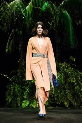 February 1, 2017 - Barcelona, Catalonia, Spain - A model walks the runway at the Escorpion fashion show presenting the new SS17 Heritage collection during 080 Barcelona Fashion Week Barcelona Spain - ZUMAo105 20170201_zap_o105_136 Copyright: xMatthiasxOesterlex