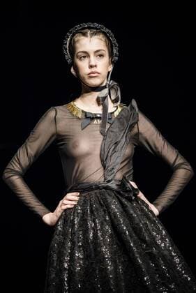 February 1, 2017 - Barcelona, Catalonia, Spain - A model walks the runway at the Antonio Miro fashion show presenting the new Origens collection during 080 Barcelona Fashion Week Barcelona Spain - ZUMAo105 20170201_zap_o105_151 Copyright: xMatthiasxOesterlex