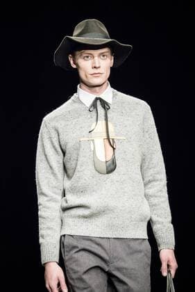 February 1, 2017 - Barcelona, Catalonia, Spain - A model walks the runway at the Antonio Miro fashion show presenting the new Origens collection during 080 Barcelona Fashion Week Barcelona Spain - ZUMAo105 20170201_zap_o105_167 Copyright: xMatthiasxOesterlex