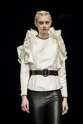 February 1, 2017 - Barcelona, Catalonia, Spain - A model walks the runway at the Antonio Miro fashion show presenting the new Origens collection during 080 Barcelona Fashion Week Barcelona Spain - ZUMAo105 20170201_zap_o105_170 Copyright: xMatthiasxOesterlex