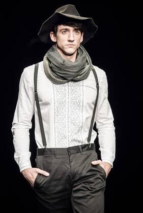 February 1, 2017 - Barcelona, Catalonia, Spain - A model walks the runway at the Antonio Miro fashion show presenting the new Origens collection during 080 Barcelona Fashion Week Barcelona Spain - ZUMAo105 20170201_zap_o105_173 Copyright: xMatthiasxOesterlex
