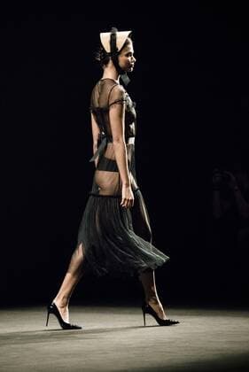 February 1, 2017 - Barcelona, Catalonia, Spain - A model walks the runway at the Antonio Miro fashion show presenting the new Origens collection during 080 Barcelona Fashion Week Barcelona Spain - ZUMAo105 20170201_zap_o105_179 Copyright: xMatthiasxOesterlex