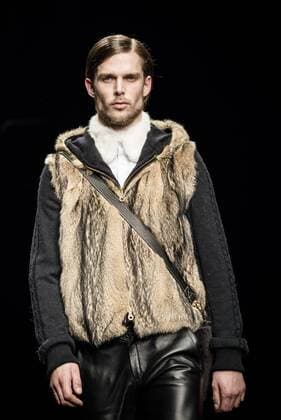 February 1, 2017 - Barcelona, Catalonia, Spain - A model walks the runway at the VM La Siberia fashion show presenting the new Musica collection during 080 Barcelona Fashion Week Barcelona Spain - ZUMAo105 20170201_zap_o105_204 Copyright: xMatthiasxOesterlex