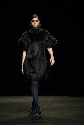 February 1, 2017 - Barcelona, Catalonia, Spain - A model walks the runway at the VM La Siberia fashion show presenting the new Musica collection during 080 Barcelona Fashion Week Barcelona Spain - ZUMAo105 20170201_zap_o105_217 Copyright: xMatthiasxOesterlex