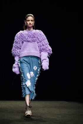 February 1, 2017 - Barcelona, Catalonia, Spain - A model walks the runway at the Anel Yaos fashion show presenting the new Autumn Winter 2017 18 collection during 080 Barcelona Fashion Week Barcelona Spain - ZUMAo105 20170201_zap_o105_020 Copyright: xMatthiasxOesterlex