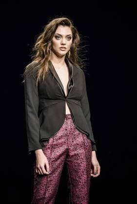 February 1, 2017 - Barcelona, Catalonia, Spain - A model walks the runway at the ZE Garcia fashion show presenting the new Dualismo collection during 080 Barcelona Fashion Week Barcelona Spain - ZUMAo105 20170201_zap_o105_229 Copyright: xMatthiasxOesterlex