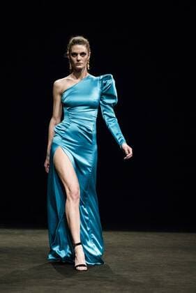 February 1, 2017 - Barcelona, Catalonia, Spain - A model walks the runway at the ZE Garcia fashion show presenting the new Dualismo collection during 080 Barcelona Fashion Week Barcelona Spain - ZUMAo105 20170201_zap_o105_237 Copyright: xMatthiasxOesterlex