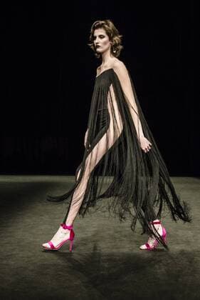 February 1, 2017 - Barcelona, Catalonia, Spain - A model walks the runway at the ZE Garcia fashion show presenting the new Dualismo collection during 080 Barcelona Fashion Week Barcelona Spain - ZUMAo105 20170201_zap_o105_248 Copyright: xMatthiasxOesterlex
