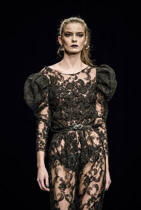 February 1, 2017 - Barcelona, Catalonia, Spain - A model walks the runway at the ZE Garcia fashion show presenting the new Dualismo collection during 080 Barcelona Fashion Week Barcelona Spain - ZUMAo105 20170201_zap_o105_256 Copyright: xMatthiasxOesterlex