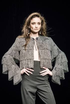 February 1, 2017 - Barcelona, Catalonia, Spain - A model walks the runway at the ZE Garcia fashion show presenting the new Dualismo collection during 080 Barcelona Fashion Week Barcelona Spain - ZUMAo105 20170201_zap_o105_276 Copyright: xMatthiasxOesterlex
