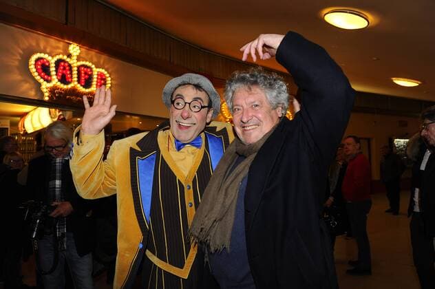 Volker Brandt mit Clown 2. Winterpremiere Circus Krone Kronebau Manege Muenchen 01.02..2017