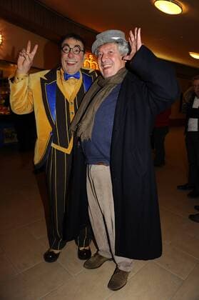 Volker Brandt mit Clown 2. Winterpremiere Circus Krone Kronebau Manege Muenchen 01.02..2017