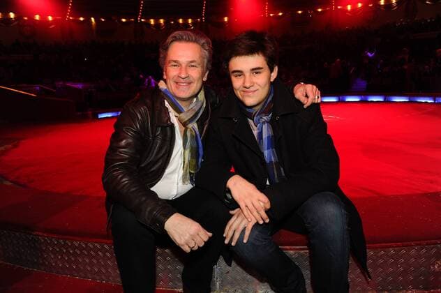 Timothy Peach mit Sohn Nelson 2. Winterpremiere Circus Krone Kronebau Manege Muenchen 01.02..2017