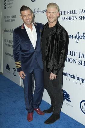 USA: The Blue Jacket Fashion Show Omar Sharif Jr and Michael Theys attend the blue jacket fashon show in support for prostate cancer awarness during New York Fashion week at Pier 59  LevxRadin