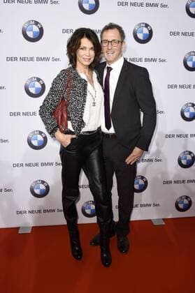 Gerit Kling mit Partner Wolfram Becker bei der exklusiven BMW 5er Premiere im BMW Haus am Kurfürstendamm. Berlin, 01.02.2017 Foto:xF.xKernx xFuturexImage