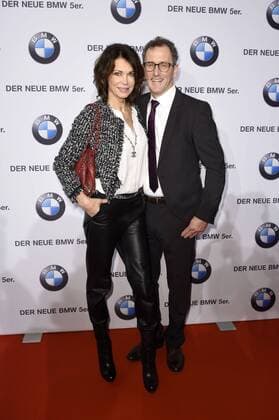 Gerit Kling mit Partner Wolfram Becker bei der exklusiven BMW 5er Premiere im BMW Haus am Kurfürstendamm. Berlin, 01.02.2017 Foto:xF.xKernx xFuturexImage