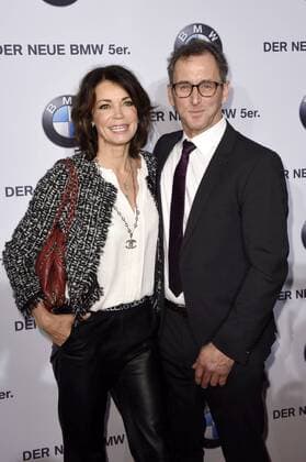 Gerit Kling mit Partner Wolfram Becker bei der exklusiven BMW 5er Premiere im BMW Haus am Kurfürstendamm. Berlin, 01.02.2017 Foto:xF.xKernx xFuturexImage
