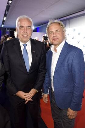 Hans-Reiner Schröder und Uwe Ochsenknecht bei der exklusiven BMW 5er Premiere im BMW Haus am Kurfürstendamm. Berlin, 01.02.2017 Foto:xF.xKernx xFuturexImage