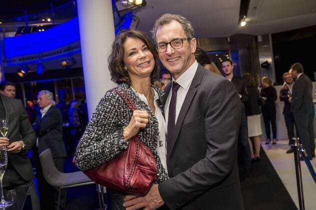 Gerit Kling mit Partner Wolfram Becker bei der exklusiven BMW 5er Premiere im BMW Haus am Kurfürstendamm. Berlin, 01.02.2017 Foto:xK.xWernerx xFuturexImage