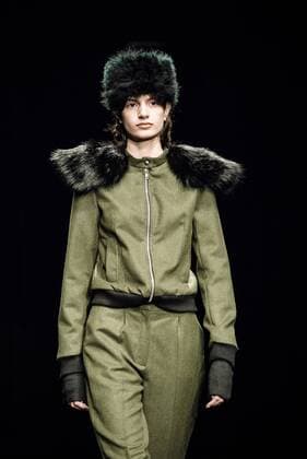 February 2, 2017 - Barcelona, Catalonia, Spain - A model walks the runway at the Aubergin fashion show presenting the new Est. collection during 080 Barcelona Fashion Week Barcelona Spain - ZUMAo105 20170202_zap_o105_007 Copyright: xMatthiasxOesterlex