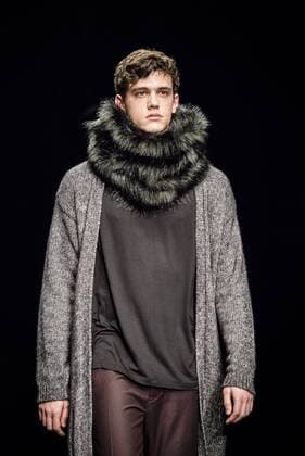 February 2, 2017 - Barcelona, Catalonia, Spain - A model walks the runway at the Aubergin fashion show presenting the new Est. collection during 080 Barcelona Fashion Week Barcelona Spain - ZUMAo105 20170202_zap_o105_016 Copyright: xMatthiasxOesterlex