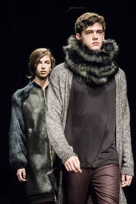 February 2, 2017 - Barcelona, Catalonia, Spain - A model walks the runway at the Aubergin fashion show presenting the new Est. collection during 080 Barcelona Fashion Week Barcelona Spain - ZUMAo105 20170202_zap_o105_030 Copyright: xMatthiasxOesterlex
