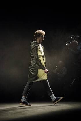 February 2, 2017 - Barcelona, Catalonia, Spain - A model walks the runway at the Daniel Rosa fashion show presenting the new Isolation collection during 080 Barcelona Fashion Week Barcelona Spain - ZUMAo105 20170202_zap_o105_033 Copyright: xMatthiasxOesterlex