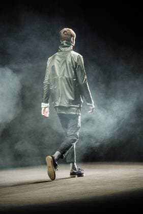 February 2, 2017 - Barcelona, Catalonia, Spain - A model walks the runway at the Daniel Rosa fashion show presenting the new Isolation collection during 080 Barcelona Fashion Week Barcelona Spain - ZUMAo105 20170202_zap_o105_037 Copyright: xMatthiasxOesterlex
