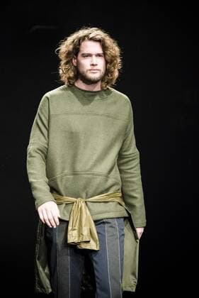 February 2, 2017 - Barcelona, Catalonia, Spain - A model walks the runway at the Daniel Rosa fashion show presenting the new Isolation collection during 080 Barcelona Fashion Week Barcelona Spain - ZUMAo105 20170202_zap_o105_042 Copyright: xMatthiasxOesterlex