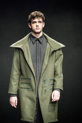 February 2, 2017 - Barcelona, Catalonia, Spain - A model walks the runway at the Daniel Rosa fashion show presenting the new Isolation collection during 080 Barcelona Fashion Week Barcelona Spain - ZUMAo105 20170202_zap_o105_049 Copyright: xMatthiasxOesterlex