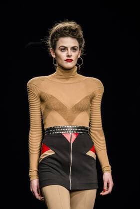 080 Barcelona Fashion Week - Miscellaneous Modenschau February 2, 2017 - Barcelona, Catalonia, Spain - A model walks the runway at the Wom & Now fashion show presenting the new Miscellaneous collection during 080 Barcelona Fashion Week Barcelona Spain - ZUMAo105 20170202_zap_o105_105 Copyright: xMatthiasxOesterlex