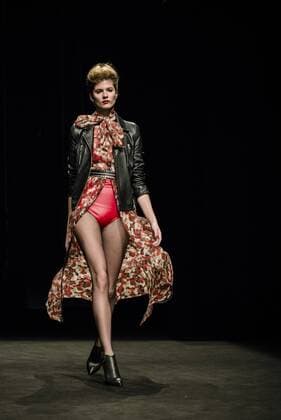 080 Barcelona Fashion Week - Miscellaneous Modenschau February 2, 2017 - Barcelona, Catalonia, Spain - A model walks the runway at the Wom & Now fashion show presenting the new Miscellaneous collection during 080 Barcelona Fashion Week Barcelona Spain - ZUMAo105 20170202_zap_o105_121 Copyright: xMatthiasxOesterlex