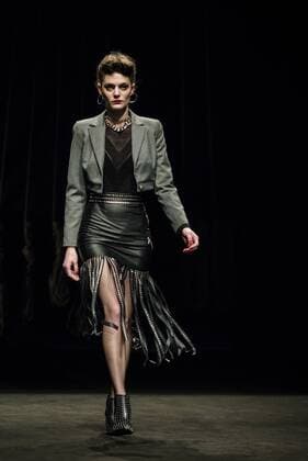 080 Barcelona Fashion Week - Miscellaneous Modenschau February 2, 2017 - Barcelona, Catalonia, Spain - A model walks the runway at the Wom & Now fashion show presenting the new Miscellaneous collection during 080 Barcelona Fashion Week Barcelona Spain - ZUMAo105 20170202_zap_o105_130 Copyright: xMatthiasxOesterlex