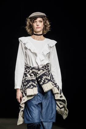 February 2, 2017 - Barcelona, Catalonia, Spain - A model walks the runway at the Yerse fashion show presenting the new togetherness collection during 080 Barcelona Fashion Week Barcelona Spain - ZUMAo105 20170202_zap_o105_143 Copyright: xMatthiasxOesterlex