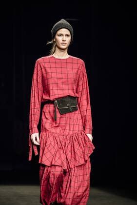February 2, 2017 - Barcelona, Catalonia, Spain - A model walks the runway at the Yerse fashion show presenting the new togetherness collection during 080 Barcelona Fashion Week Barcelona Spain - ZUMAo105 20170202_zap_o105_147 Copyright: xMatthiasxOesterlex