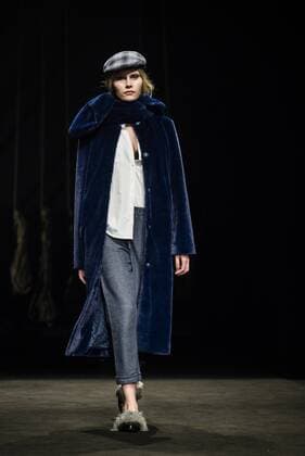 February 2, 2017 - Barcelona, Catalonia, Spain - A model walks the runway at the Yerse fashion show presenting the new togetherness collection during 080 Barcelona Fashion Week Barcelona Spain - ZUMAo105 20170202_zap_o105_151 Copyright: xMatthiasxOesterlex