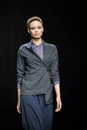 February 2, 2017 - Barcelona, Catalonia, Spain - A model walks the runway at the Yerse fashion show presenting the new togetherness collection during 080 Barcelona Fashion Week Barcelona Spain - ZUMAo105 20170202_zap_o105_153 Copyright: xMatthiasxOesterlex
