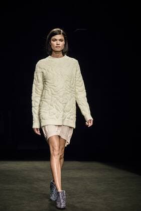 080 Barcelona Fashion Week - Lebor Gabala Modenschau February 2, 2017 - Barcelona, Catalonia, Spain - A model walks the runway at the Lebor Gabala fashion show presenting the new Autumn Winter 2017 collection during 080 Barcelona Fashion Week Barcelona Spain - ZUMAo105 20170202_zap_o105_189 Copyright: xMatthiasxOesterlex
