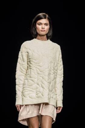 080 Barcelona Fashion Week - Lebor Gabala Modenschau February 2, 2017 - Barcelona, Catalonia, Spain - A model walks the runway at the Lebor Gabala fashion show presenting the new Autumn Winter 2017 collection during 080 Barcelona Fashion Week Barcelona Spain - ZUMAo105 20170202_zap_o105_185 Copyright: xMatthiasxOesterlex