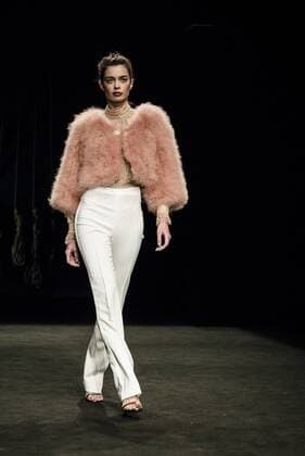 080 Barcelona Fashion Week - Justicia Ruano Modenschau February 2, 2017 - Barcelona, Catalonia, Spain - A model walks the runway at the Justicia Ruano fashion show presenting the new Hedonism collection during 080 Barcelona Fashion Week Barcelona Spain - ZUMAo105 20170202_zap_o105_237 Copyright: xMatthiasxOesterlex
