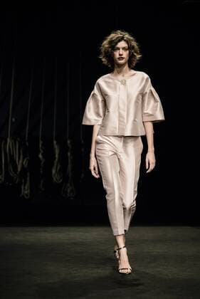 080 Barcelona Fashion Week - Justicia Ruano Modenschau February 2, 2017 - Barcelona, Catalonia, Spain - A model walks the runway at the Justicia Ruano fashion show presenting the new Hedonism collection during 080 Barcelona Fashion Week Barcelona Spain - ZUMAo105 20170202_zap_o105_248 Copyright: xMatthiasxOesterlex